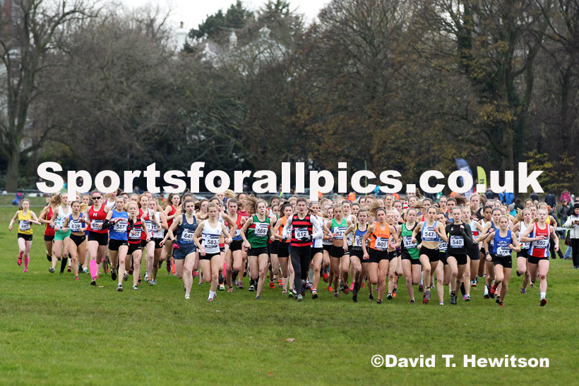 Womens under-17s and under-20s, 2019 European Cross Country Trials and British Cross Challenge, Sefton Park, Liverpool.  Photo: David T. Hewitson/Sports for All Pics